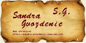 Sandra Gvozdenić vizit kartica
